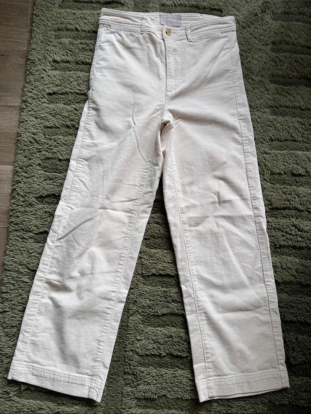 Everlane wide leg cords in Off-White